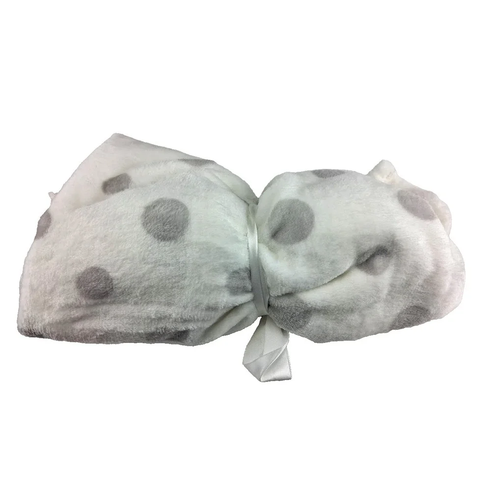 Parent's Choice White Gray Polka Dot Baby Blanket Walmart Soft NWT Unisex